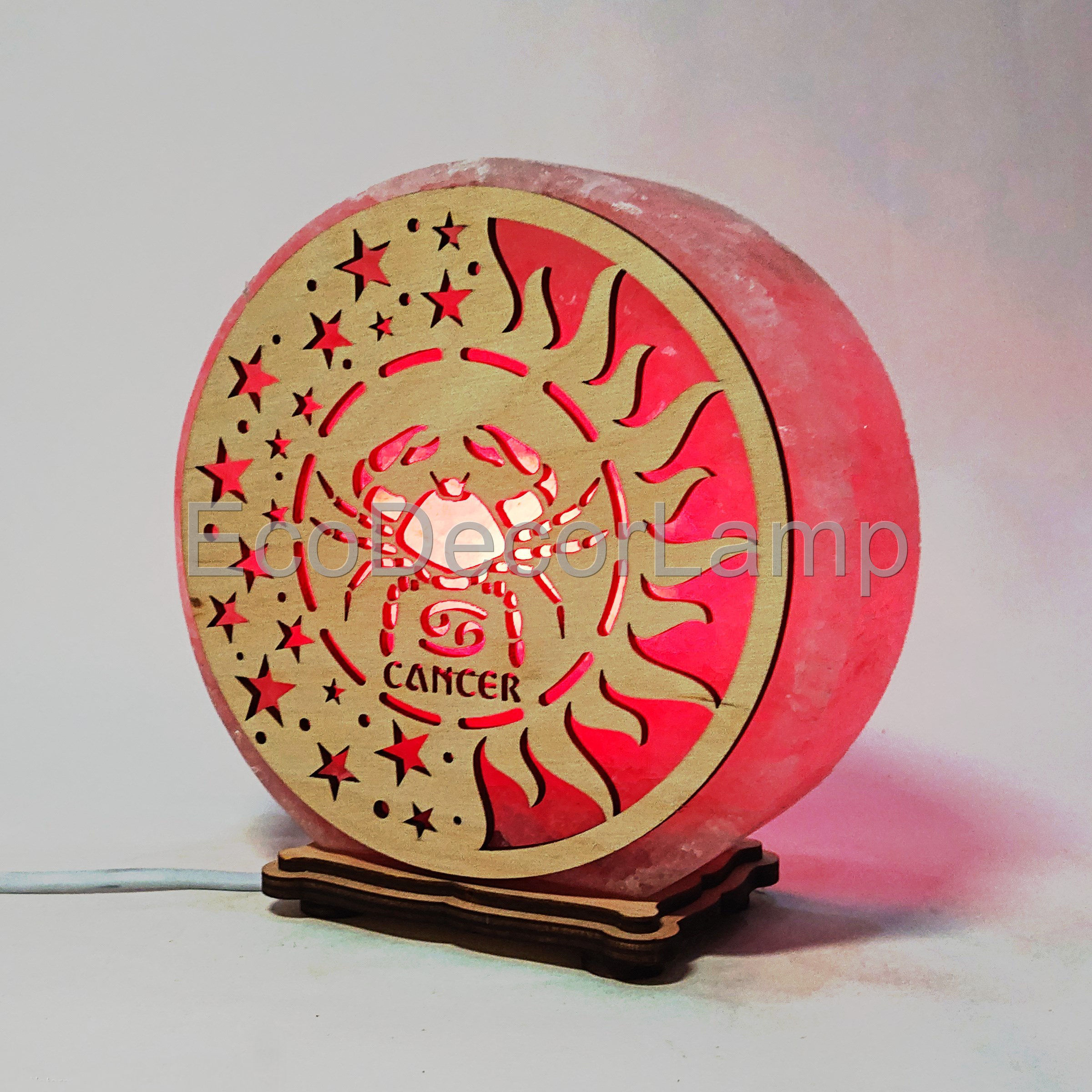 

Соляная лампа EcoDecorLamp "Рак" красный