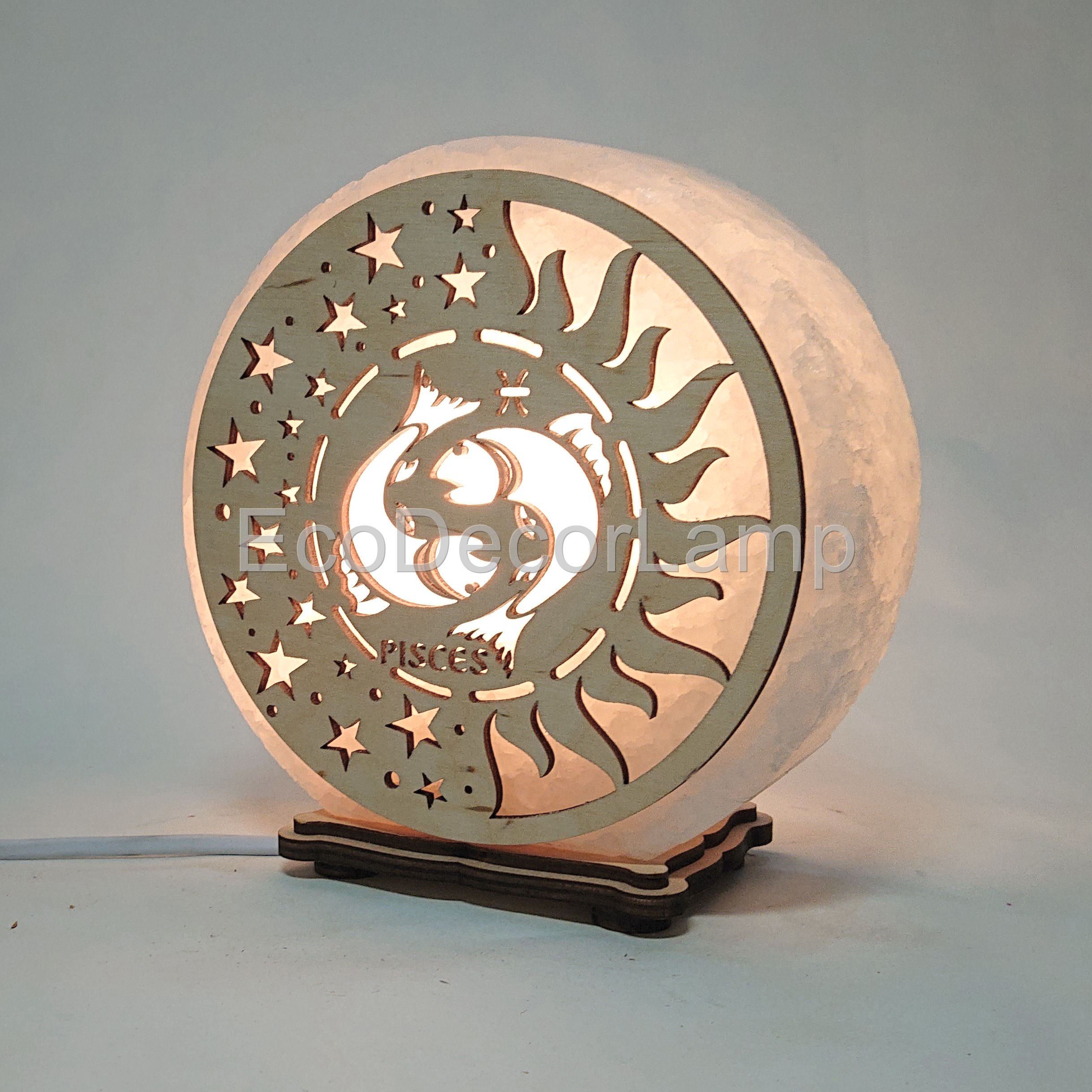 

Соляной светильник EcoDecorLamp "Рыба" жёлтый