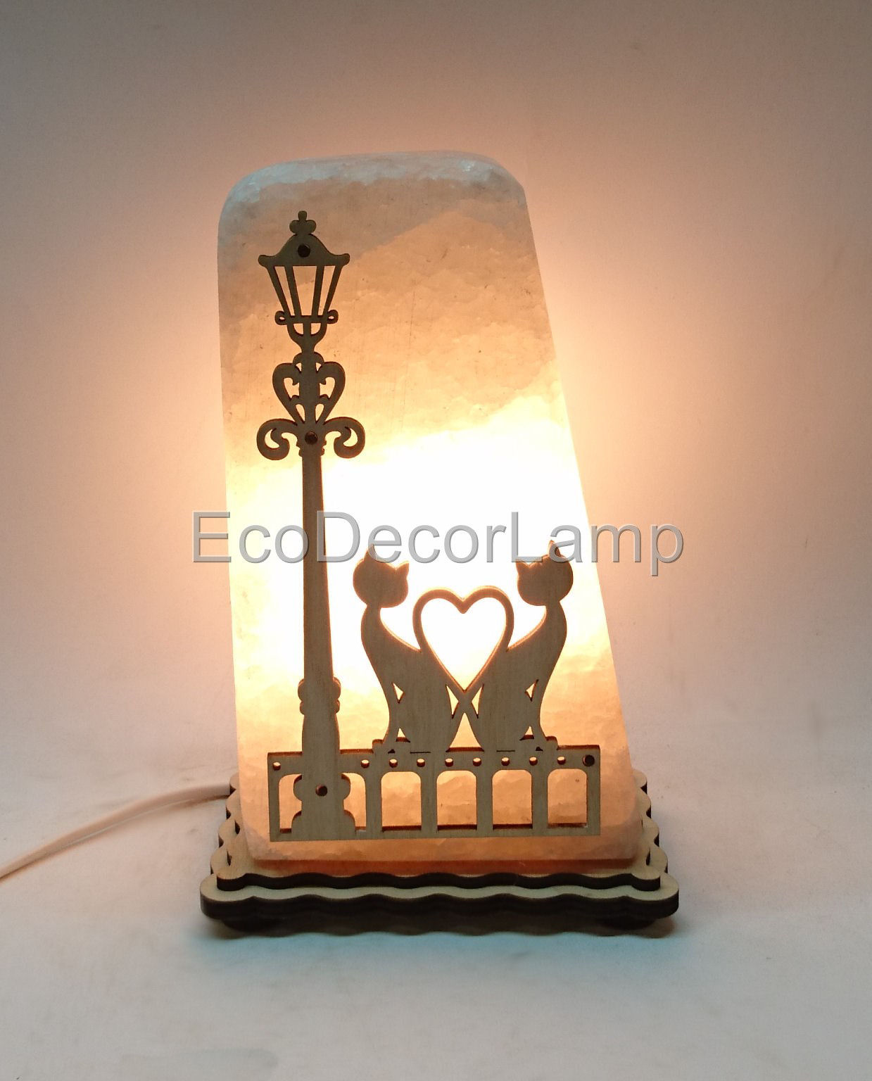 

Соляной светильник EcoDecorLamp Фонарь+коты