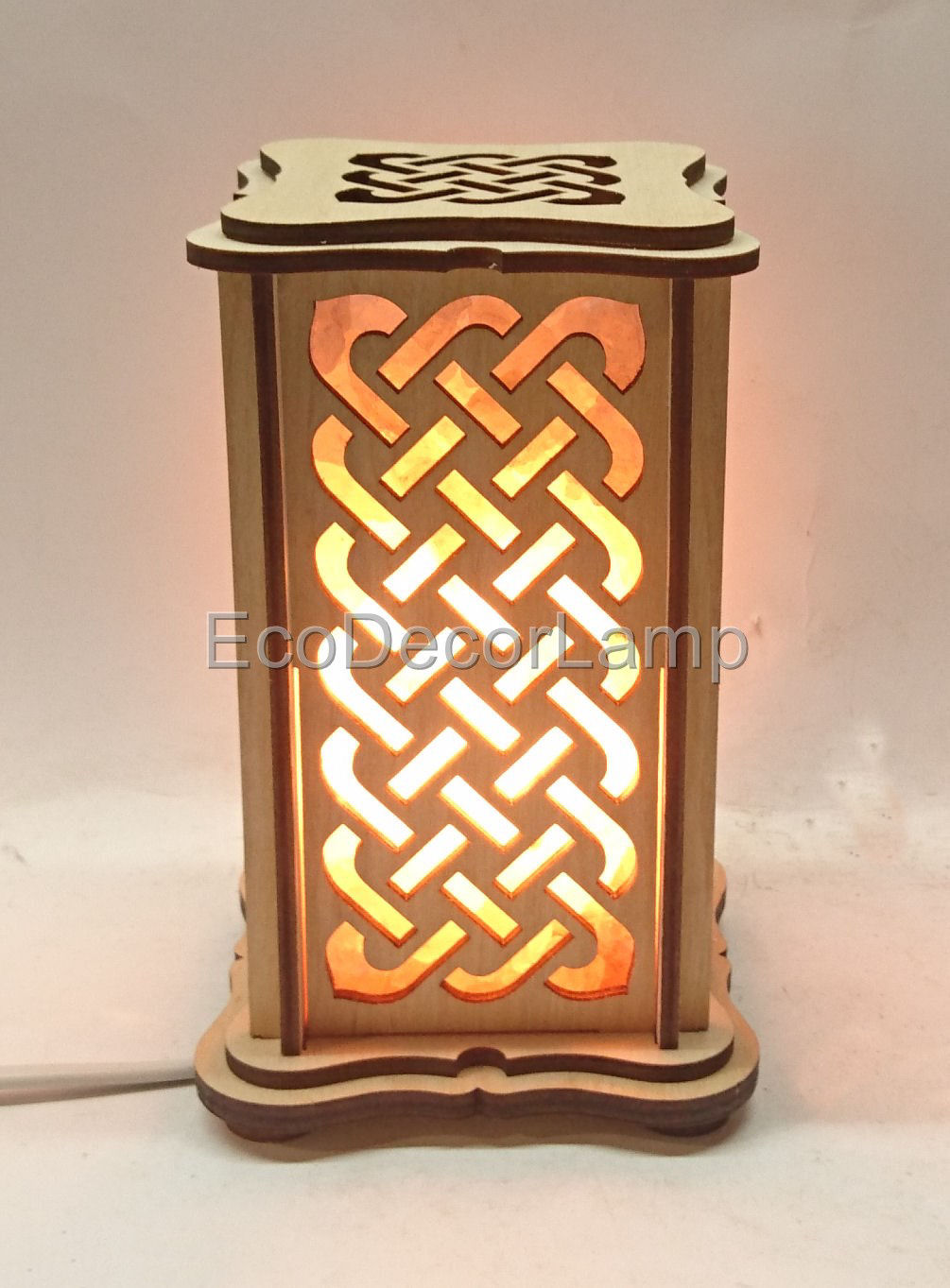 

Соляной светильник EcoDecorLamp прямоугольный маленький Плетёнка