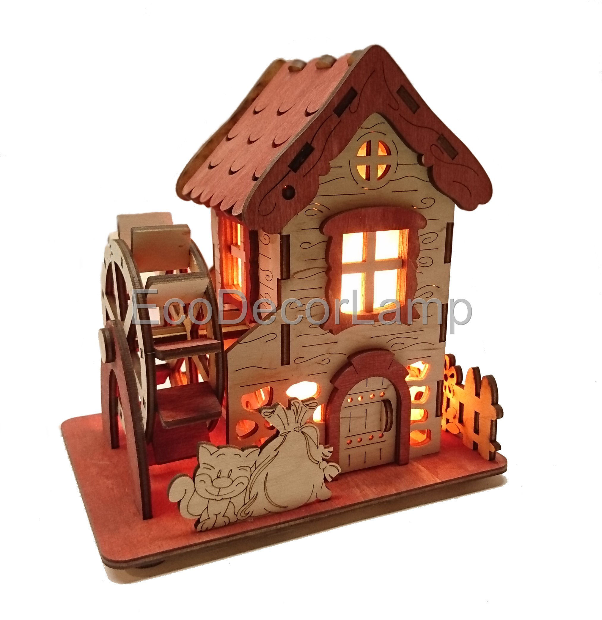 

Соляной светильник EcoDecorLamp Мельница водяная