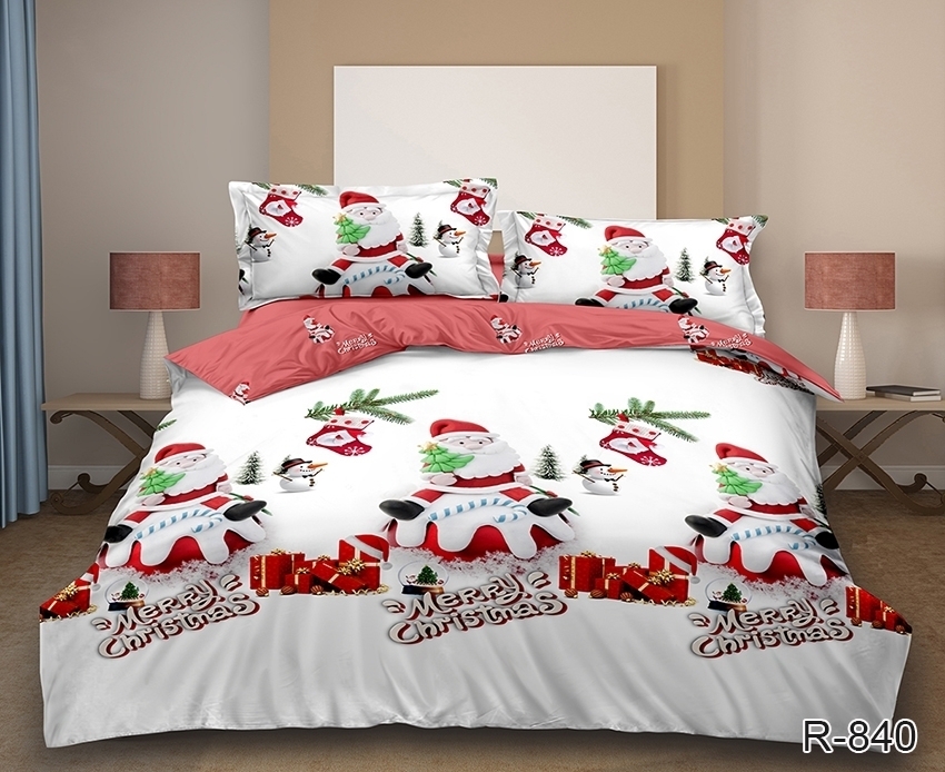 

Комплект постельного белья с компаньоном ТМ TAG 1,5-сп. Ренфорс хлопок Merry Christmas R840