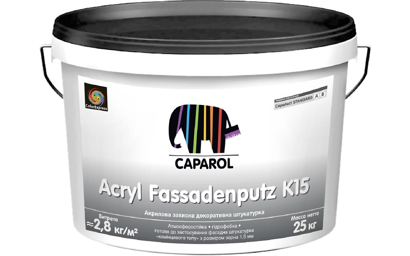 

Штукатурка Акриловая Capatect Standard Acryl Fassadenputz K15 (Барашек) 25кг