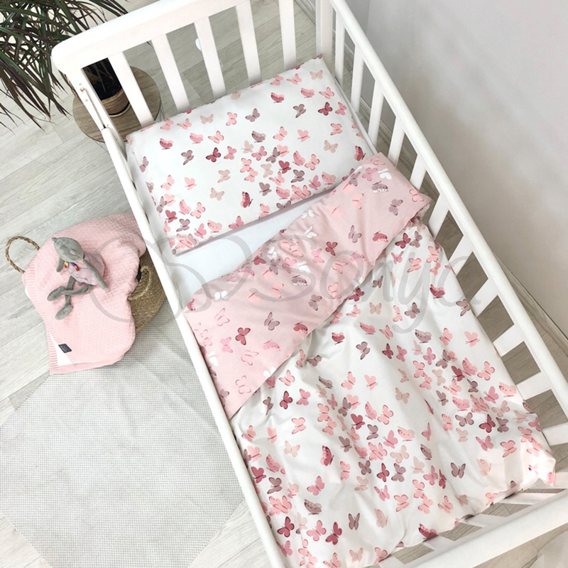

Сменный комплект постельного в кроватку (3 пр.) Baby Design Бабочки