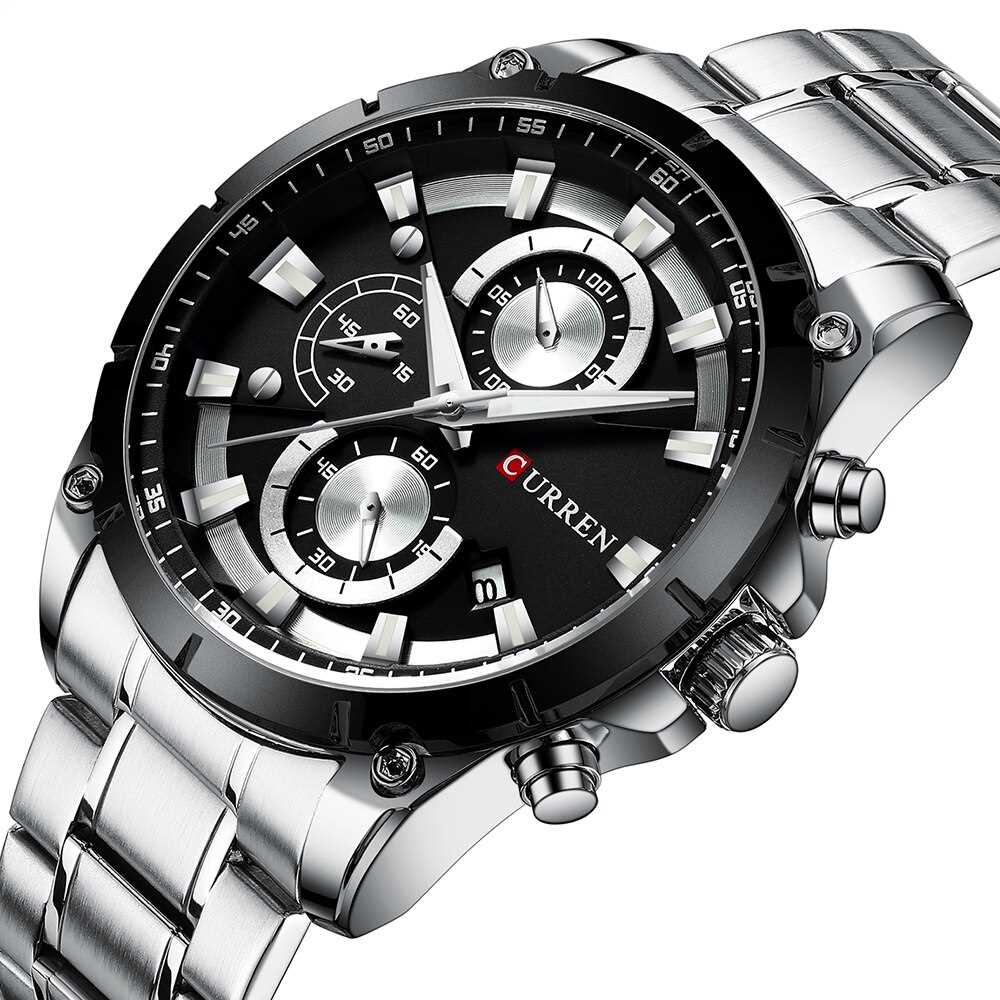 

Мужские наручные часы Curren 8360 Silver-Black