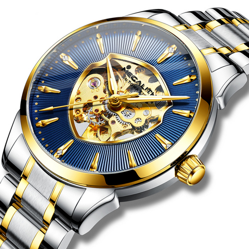 

Мужские наручные часы Megalith 8210M Silver-Gold- Blue