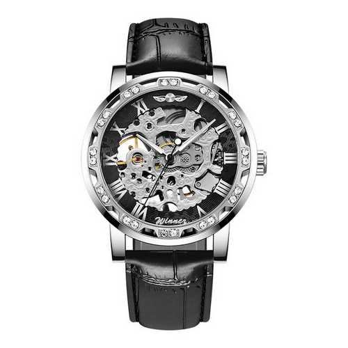 

Мужские наручные часы Winner 8012C Diamonds Automatic Black-Silver