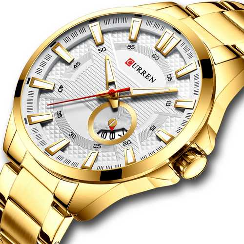

Мужские наручные часы Curren 8372 Gold-White