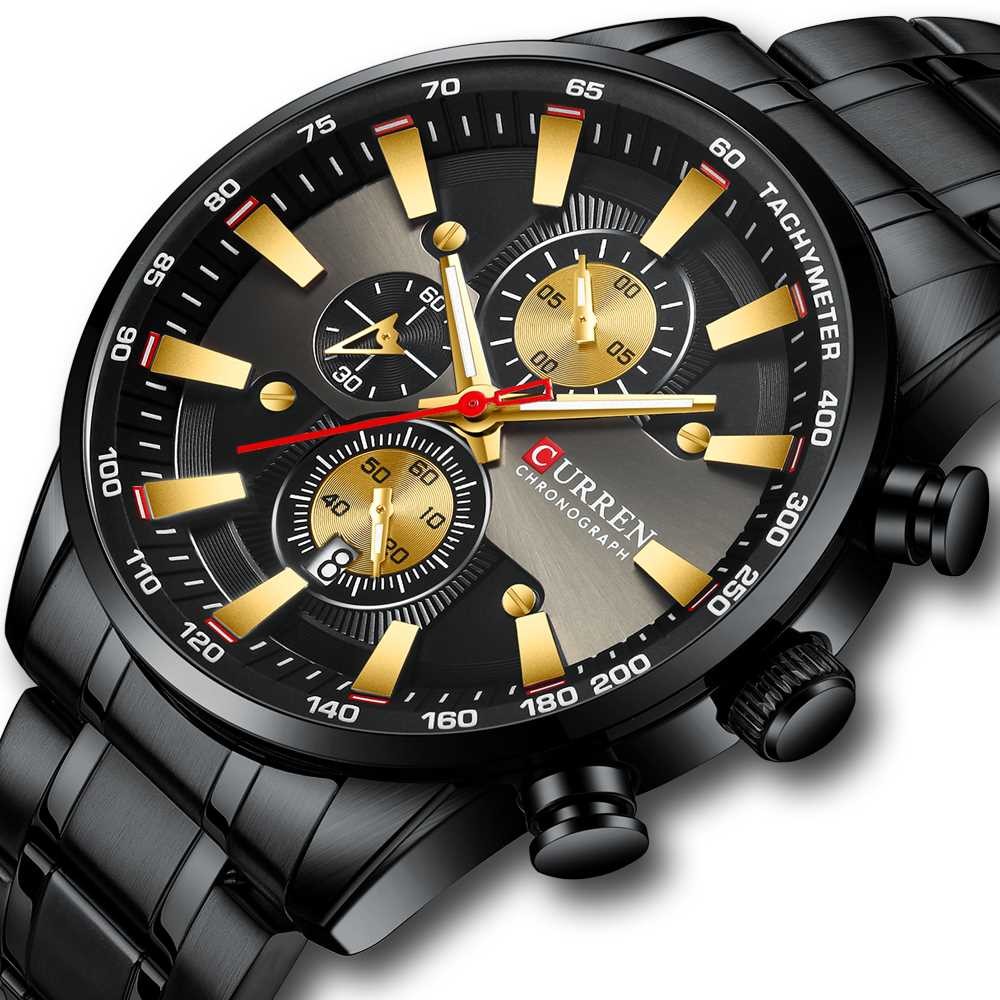 

Мужские наручные часы Curren 8351 Black-Gold