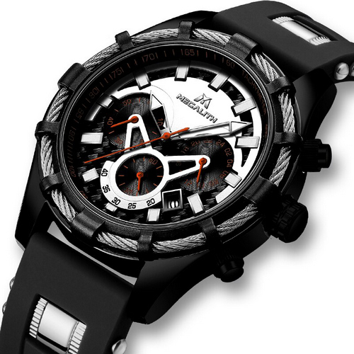 

Мужские наручные часы Megalith 8042M Black-Silver