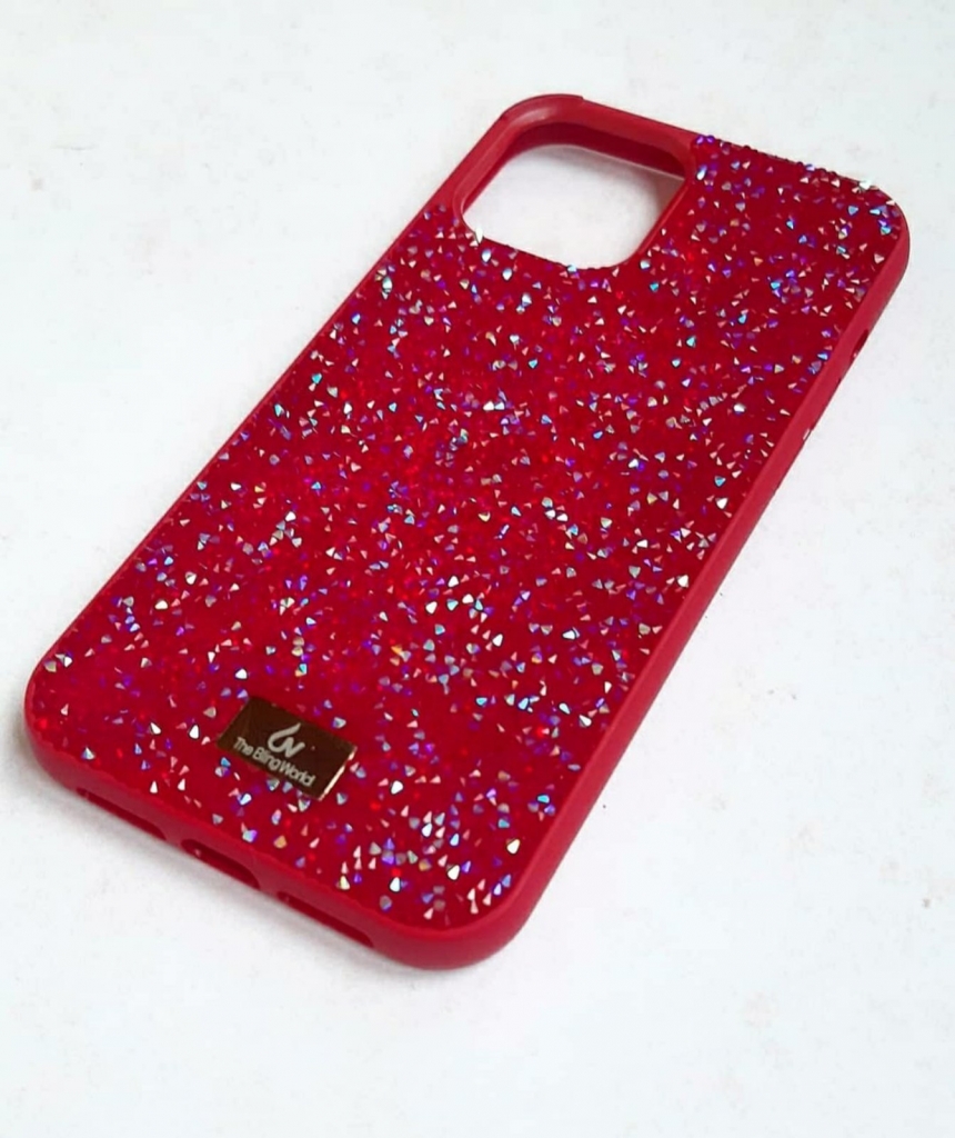 

Чехол CaseFashion diamonds (TPU) для iPhone 12/12 Pro red