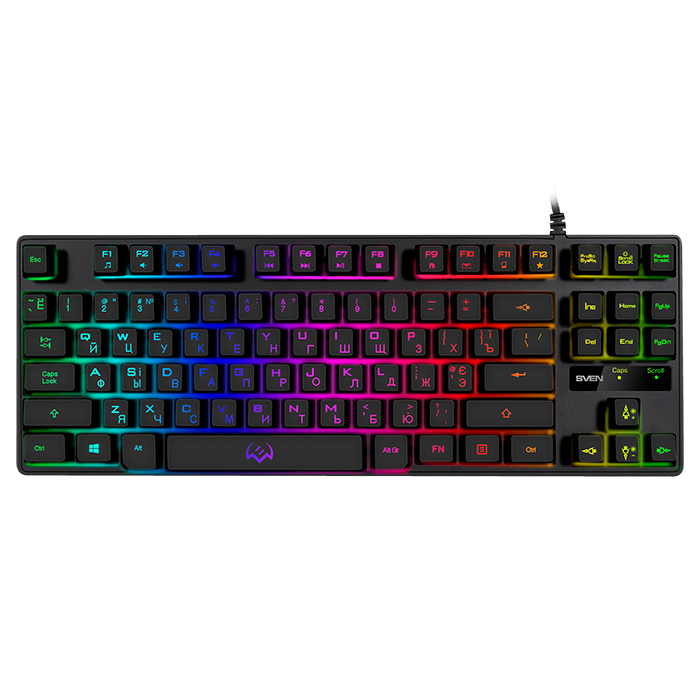 

Клавиатура SVEN KB-G7400 TKL игровая с подсветкой черная