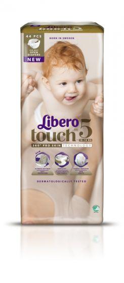 

Дышащие детские подгузники Libero Touch 5 10-14 кг 44 шт (7322540839531)