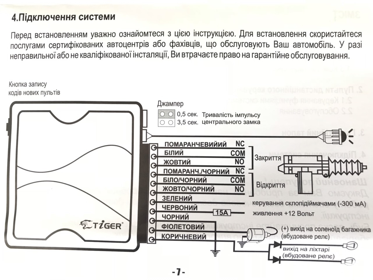 Kes 545 центральный замок схема подключения