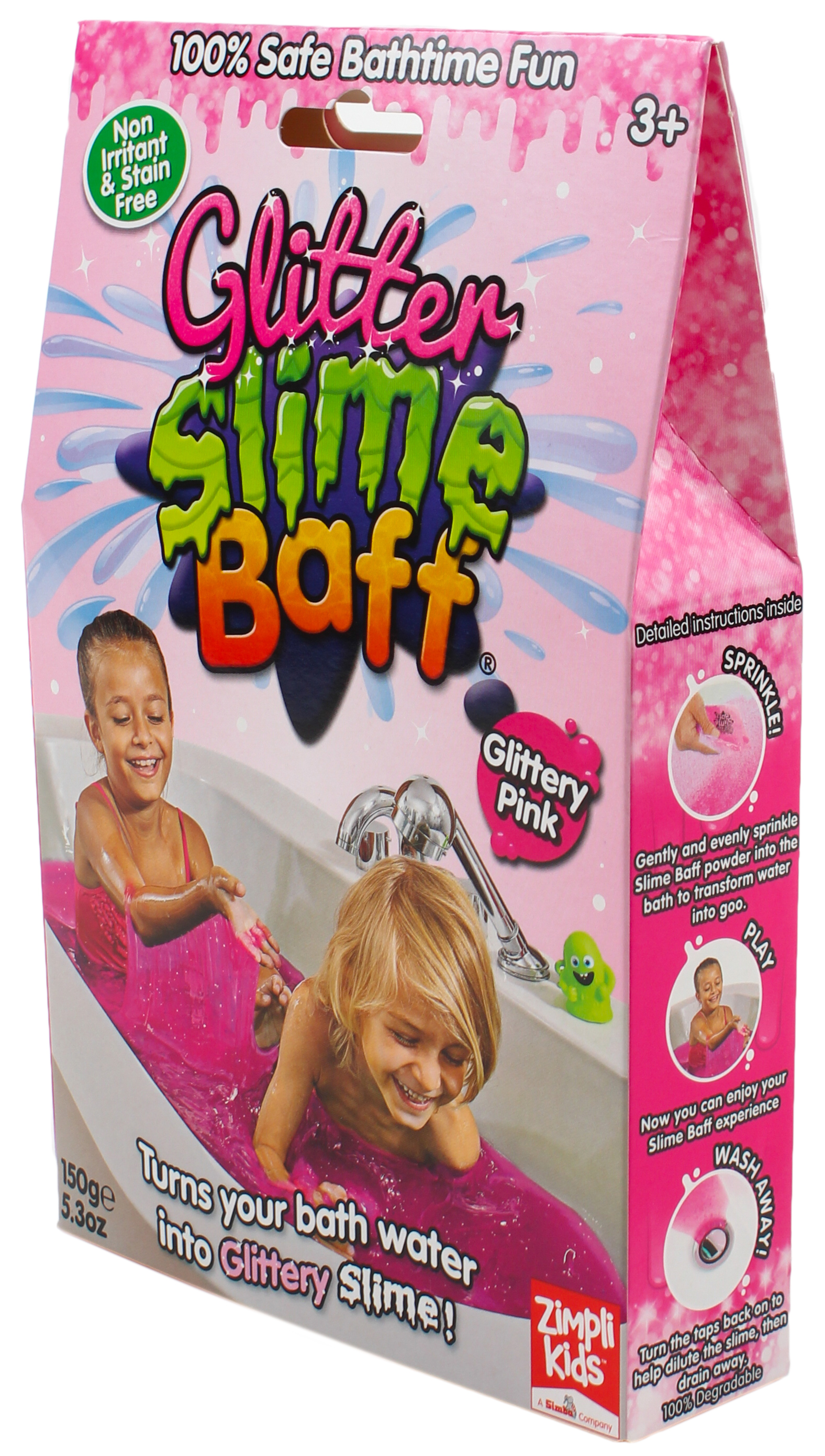 

Слизь для Ванны Zimpli Kids Glitter Slime Baff с блестками Розовый 150 г (5838) (813974022653)