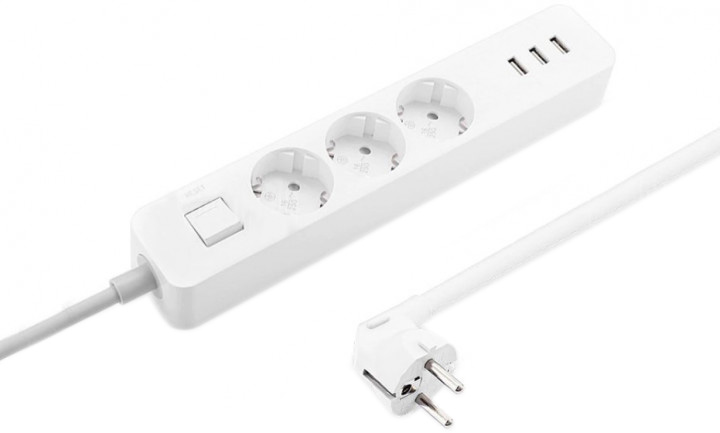

Подовжувач Xiaomi Mi Power Strip 3 розетки + 3 USB XMCXB04QM White