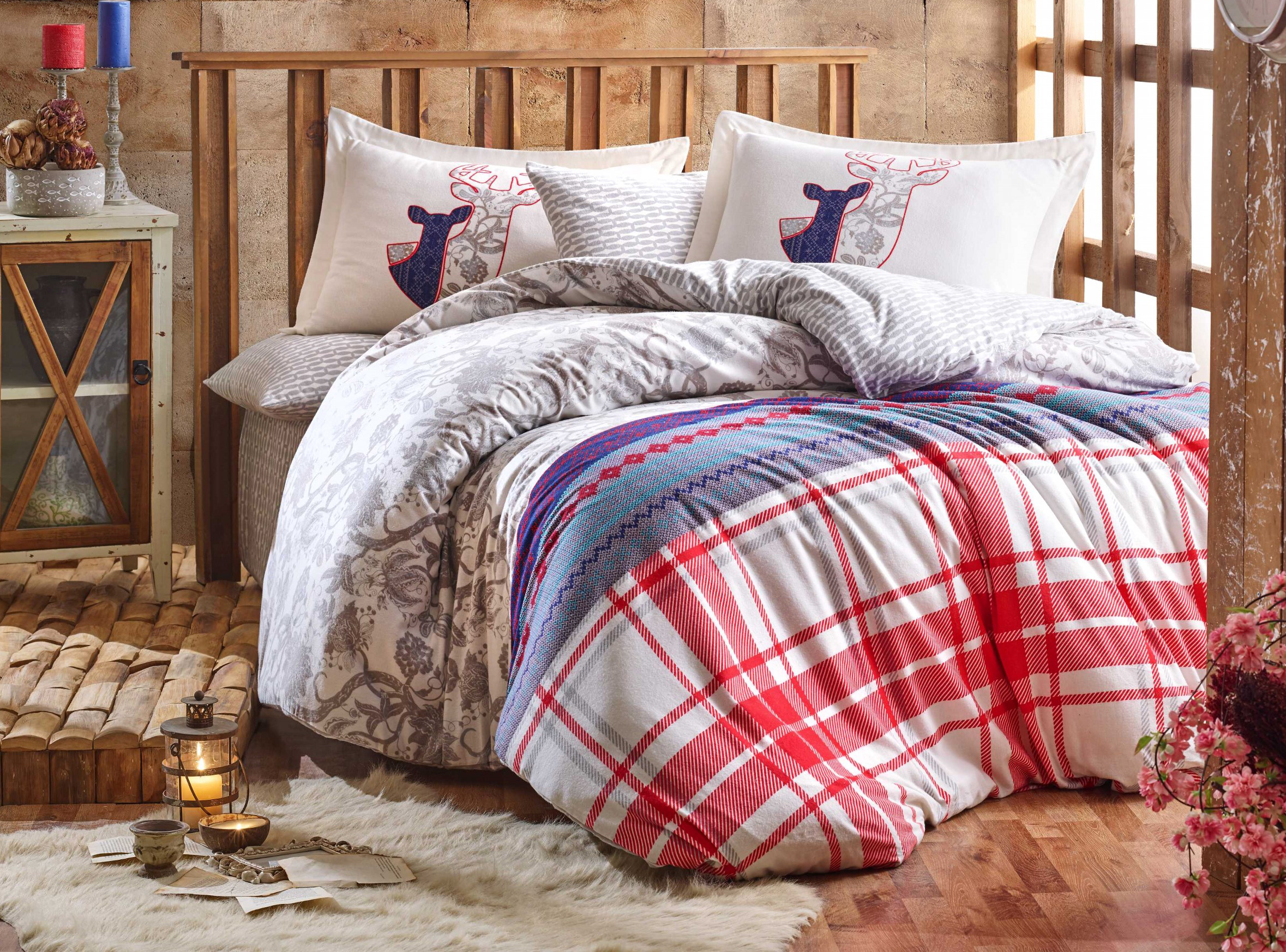 

Комплект постельного белья Hobby Flannel Valentina 200х220 Серый