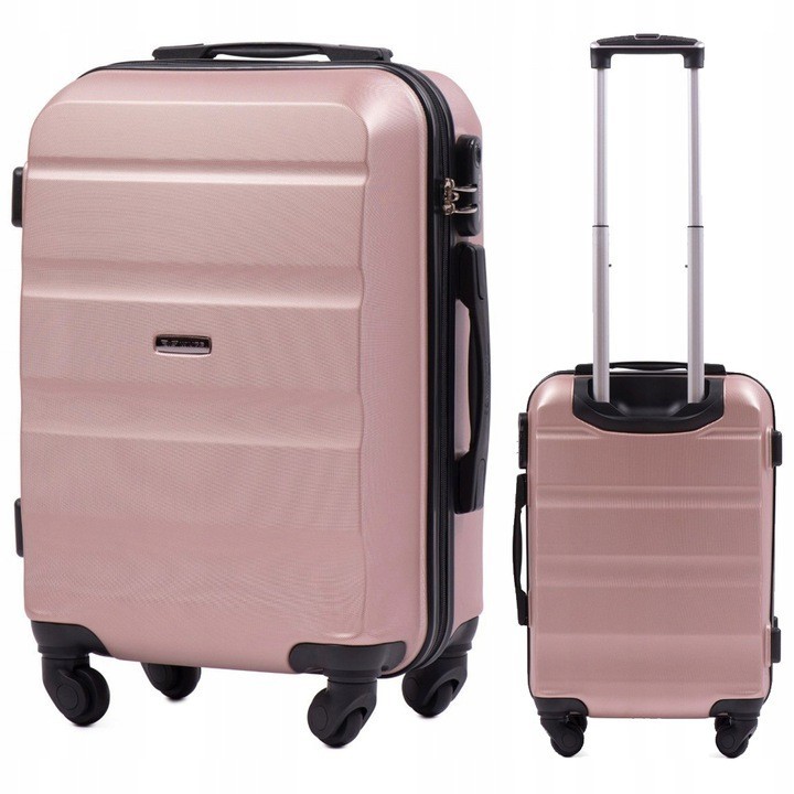

Мини дорожный пластиковый чемодан WINGS AT01 XS розовое золото rose gold