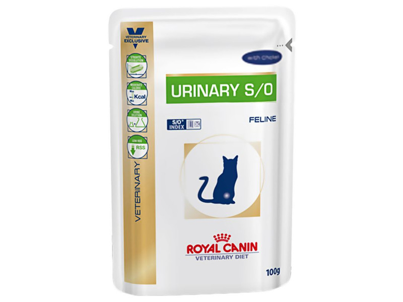 Лечебный влажный корм для котов Royal Canin Urinary S/O Feline 100 г ...