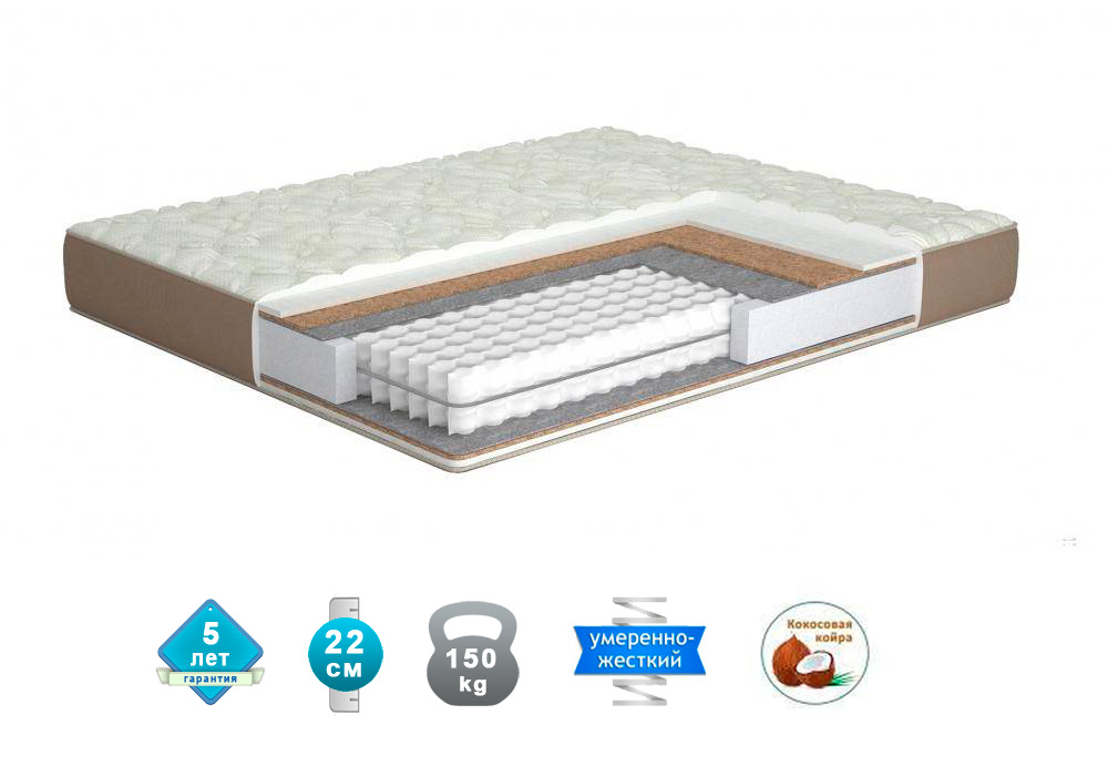 

Матрас ортопедический Matroluxe Мокко Pocket Spring 90x200 см