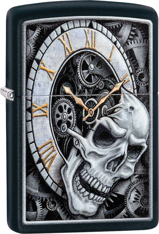 

Зажигалка Zippo 218 Skull Clock Design Черная (Zippo 29854)