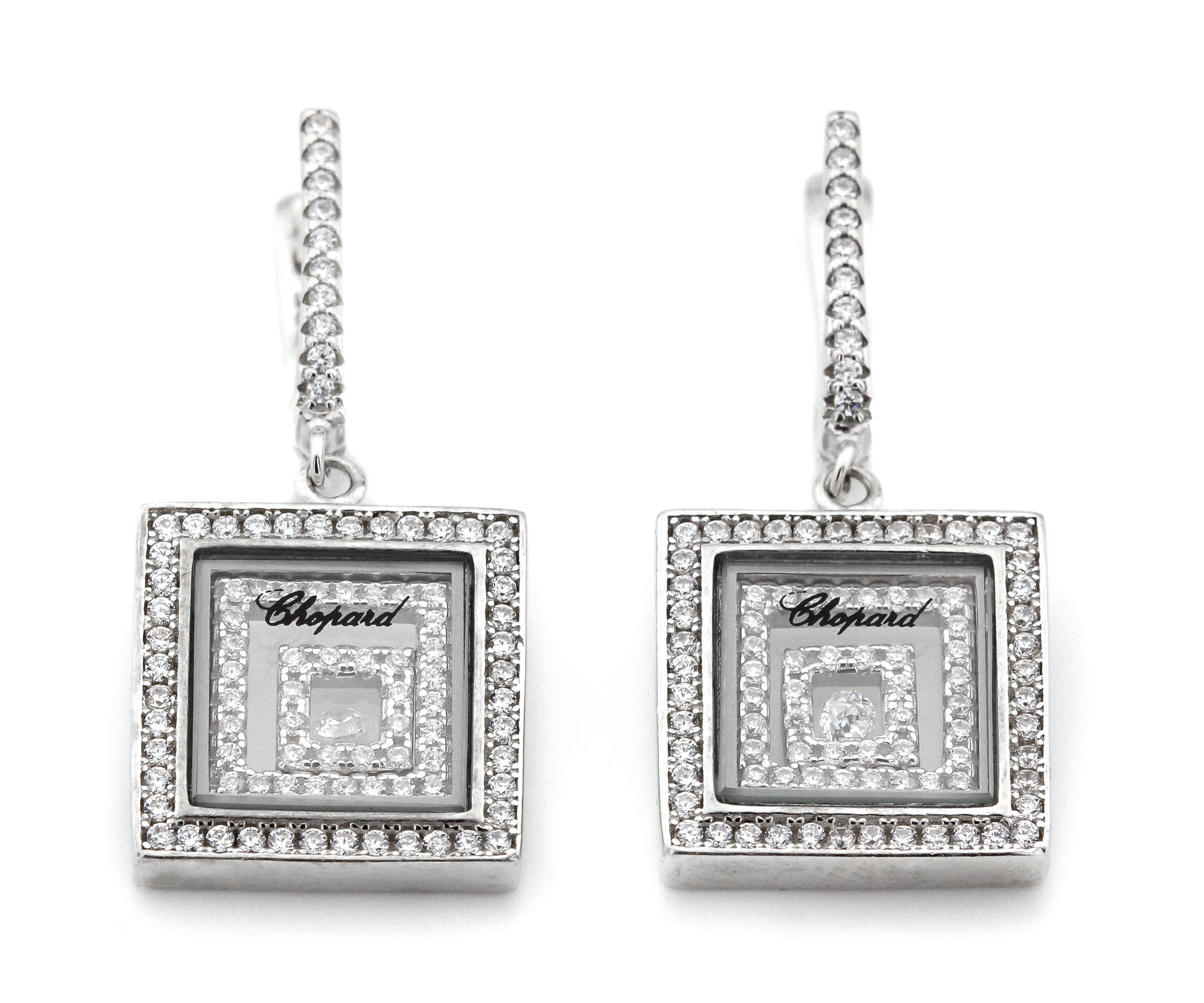 

Серебряные серьги с фианитами CC12001 Диамант