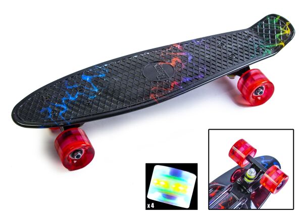 

Пенни Борд Penny Board Принт 22 Светящиеся Колеса Dark Light 54 см (zpl101)