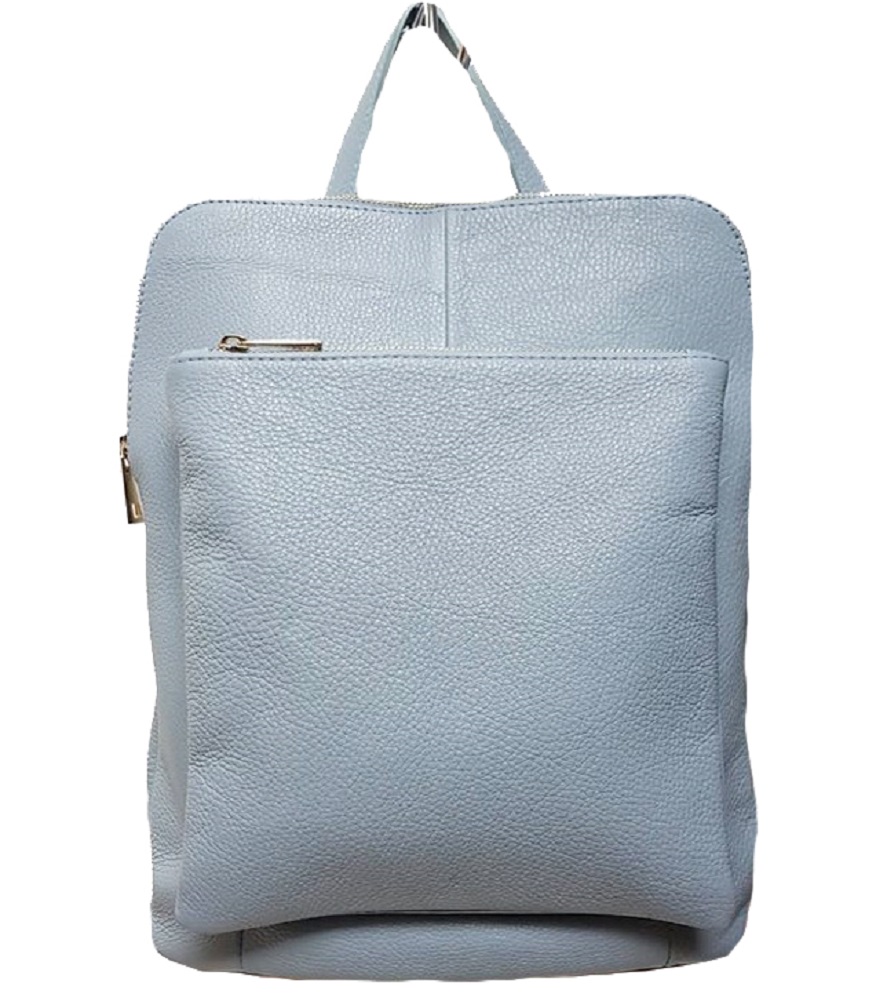 

Женская кожаная сумка-рюкзак Bottega Carele BC704 light blue