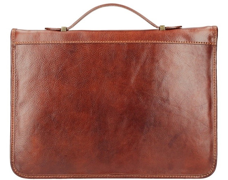 Папка портфель кожаный. Flat Italy кожаная папка. Briefcase in Vintage Cowhide Leather Color Dark Brown.