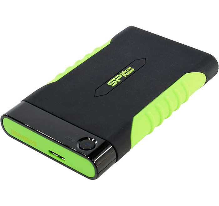 

Внешний жесткий диск 1Tb Silicon Power Armor A15 Black/Green 2.5' USB 3.0 SP010TBPHDA15S3K