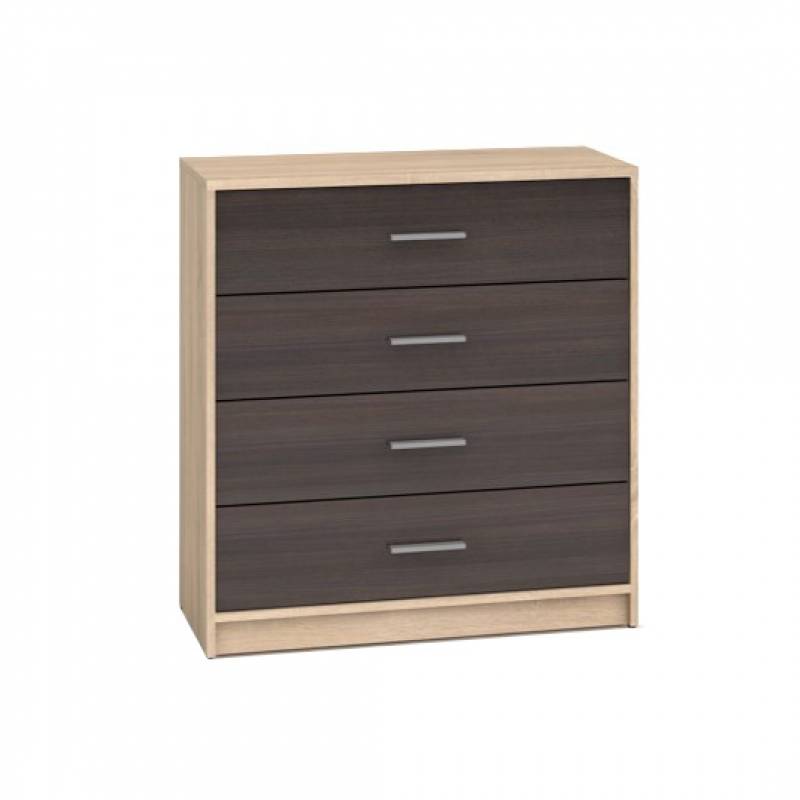 

Комод с ящиками 4 Nepo Plus Black Red White 80x84x34 011240