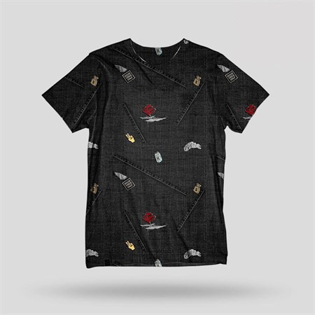

Футболка John Frank JFTD24-RIPPED BLACK XL