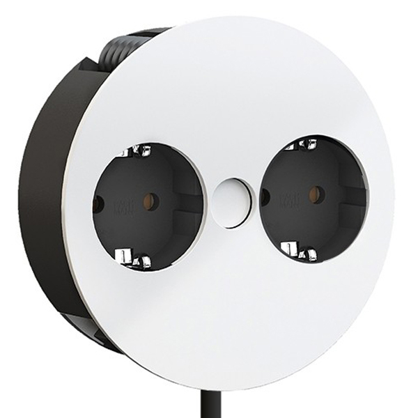 

Розетка Bachmann twist 2x220V White белый