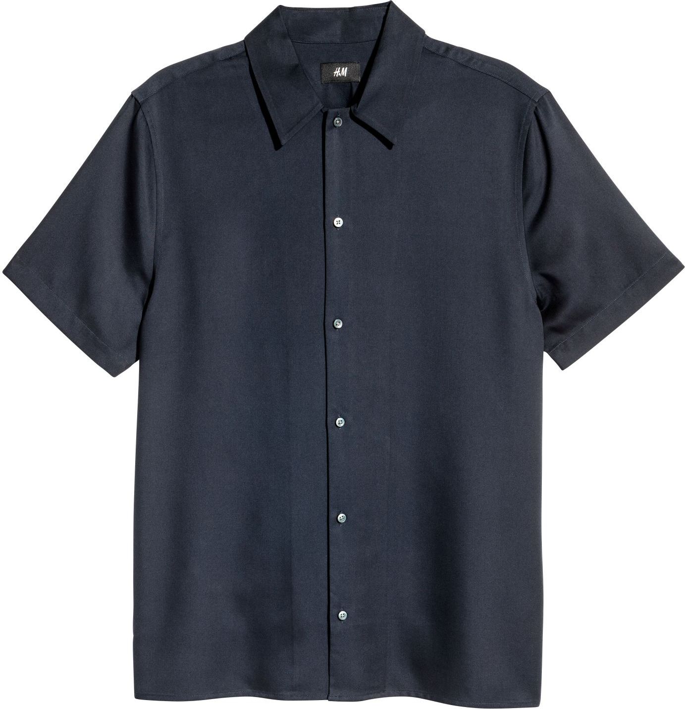 

Рубашка H&M 1510-4746735 L Темно-синяя