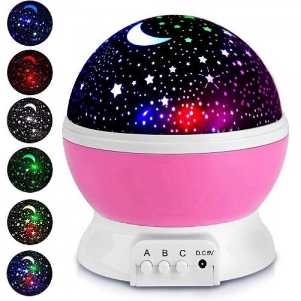 

Ночник-проектор звездное небо Star Master Pro Plus адаптер и USB кабель Pink (FS1040)