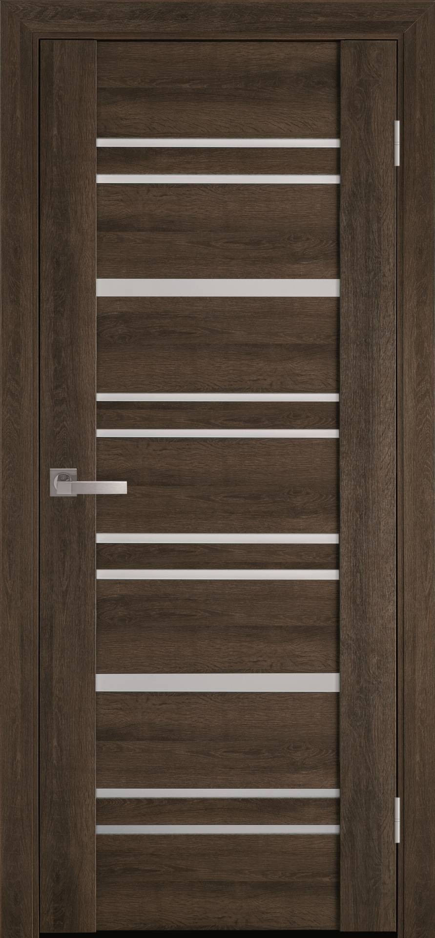 

Двери межкомнатные Новый Стиль Валенсия-Бук-Табачный-G ПВХ VIVA стекло сатин 600*2000