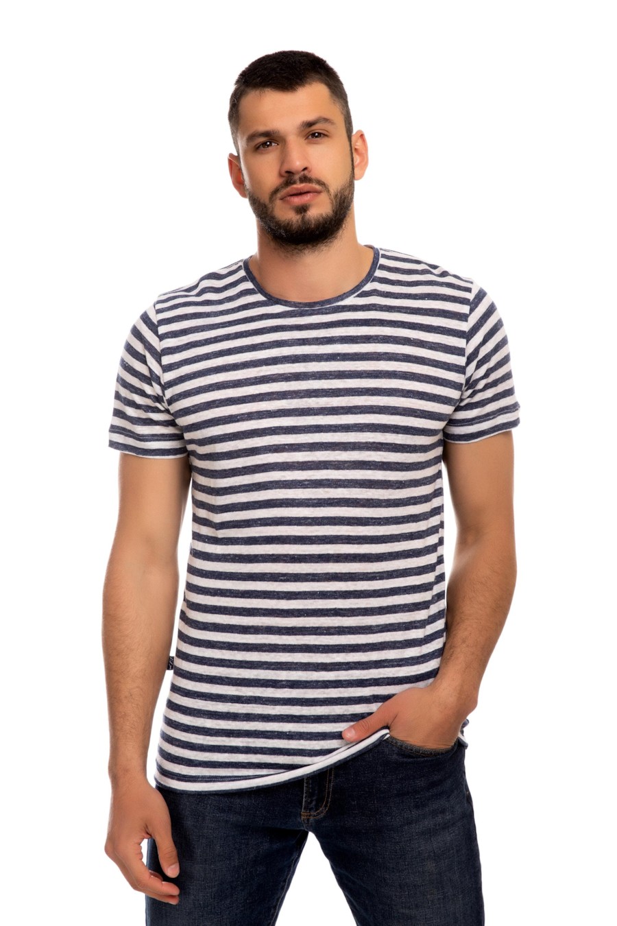 

Футболка, лён Scuola nautica italiana 50(L) Синий-Серый (Blu)