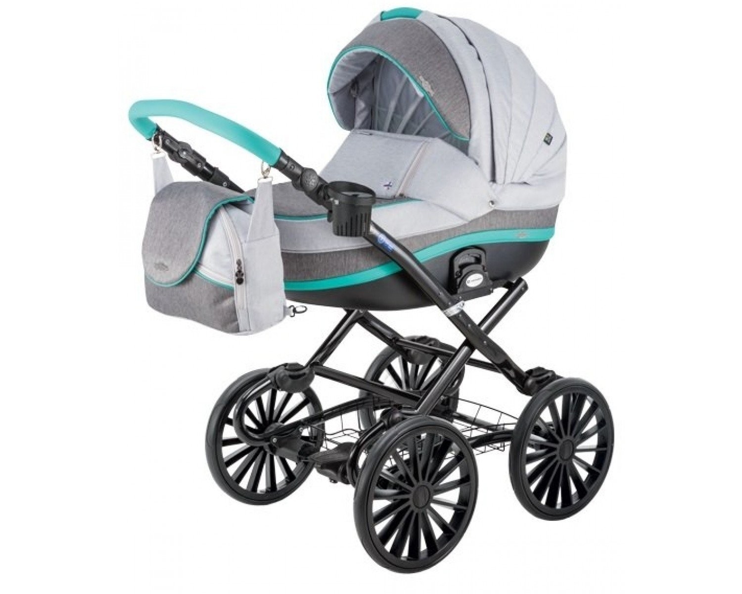 

Коляска Adamex Marcello R14 2 в 1 Серый