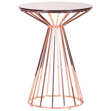 

Стол садовый металлический Canary, rose gold, glass top AMF