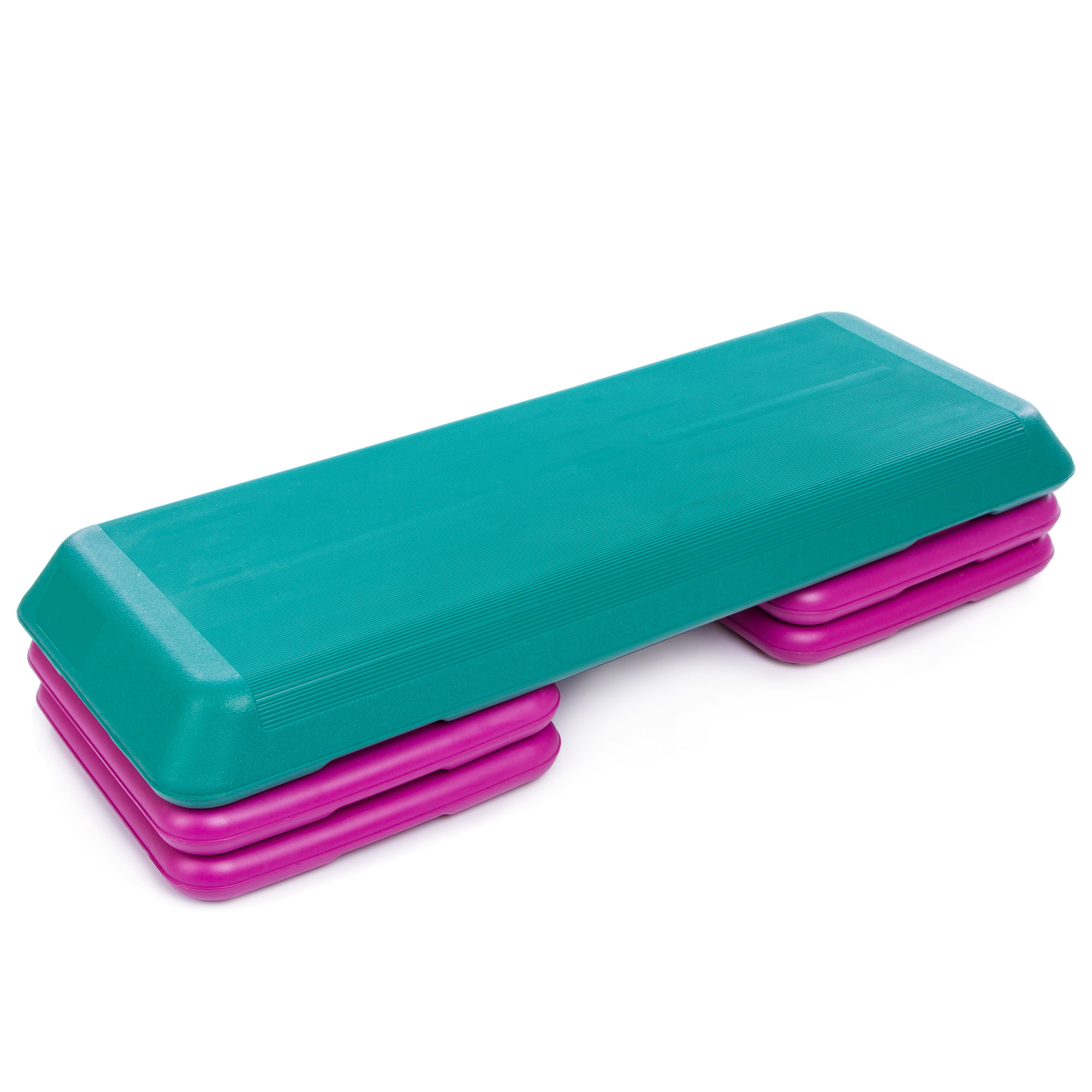 

Степ-платформа FI-1577 (пластик, р-р 110x36,5x10-21см, бирюзовый-розовый ) /2