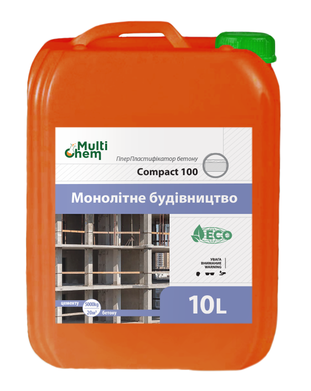

Пластификатор для бетона Compact 100 Euro 10 л
