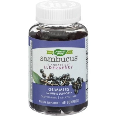 

Черная бузина Sambucus Gummies Nature's Way 60 жевательных таблеток