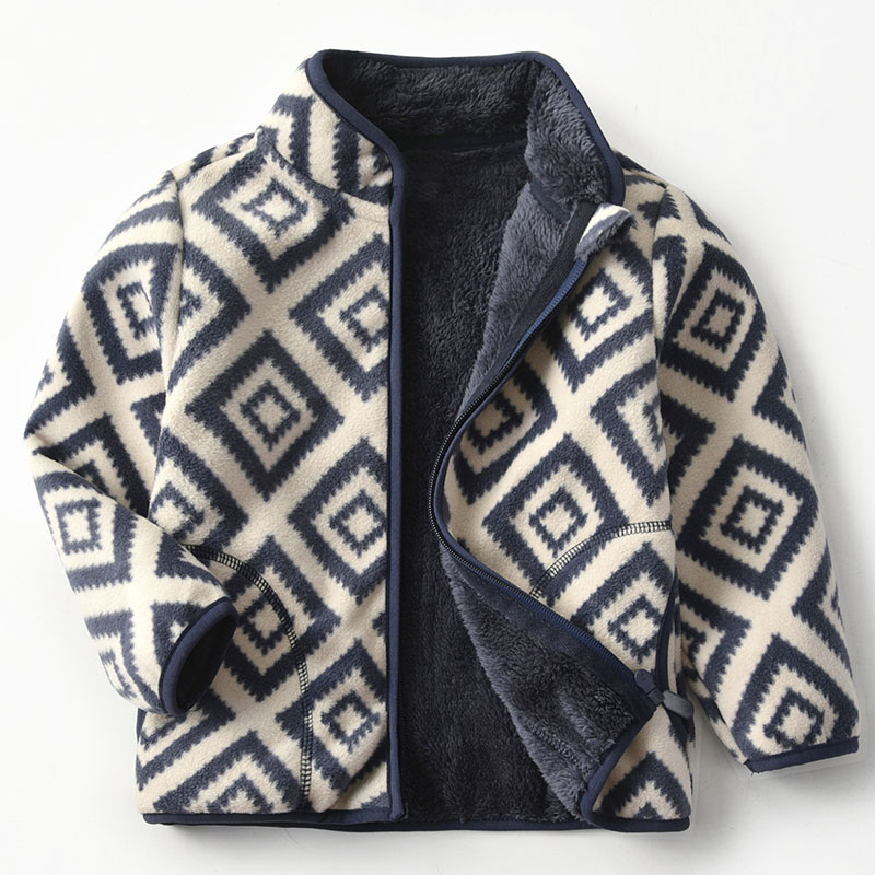 

Кофта детская флисовая утепленная Geometric pattern Berni Kids (90) Синий