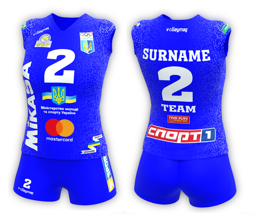 

Форма игровая женская VOLLEYMAG Snake Premium Coolmax Ag+ VM0101W19.43-01 Синий-Белый