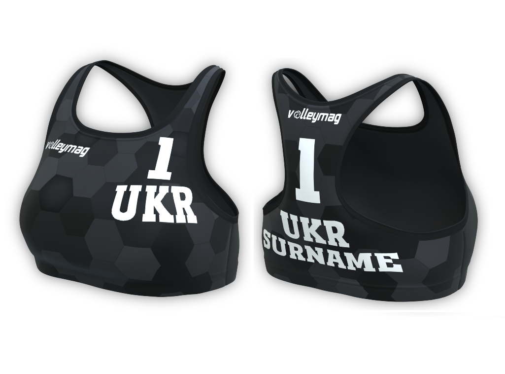 

Волейбольный Топ женский VOLLEYMAG Graphite VM0302W16.14-01 Черный-Белый