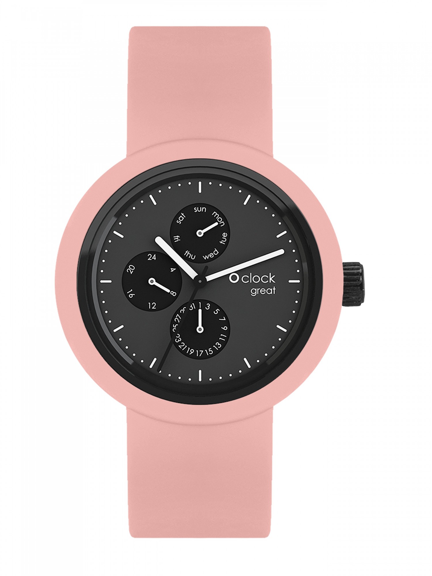 

Годинник O bag O clock Great M Чорний/Пудра Oclock3929
