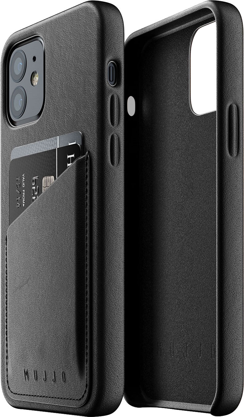 

Панель Mujjo Full Leather Wallet для Apple iPhone 12/12 Pro Black (MUJJO-CL-008-BK)