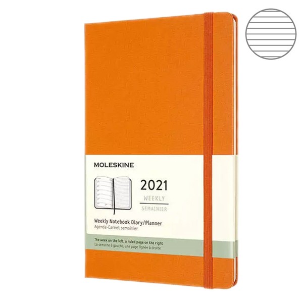 

Еженедельник Moleskine 2021 средний оранжевый DHN112WN3Y21