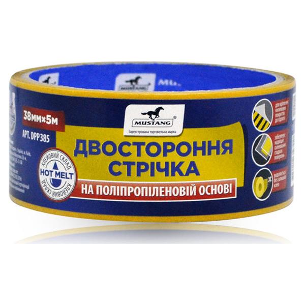 

Скотч двухсторонний Mustang 38 мм x 5 м полипропилен (DPP385) (7 шт.)