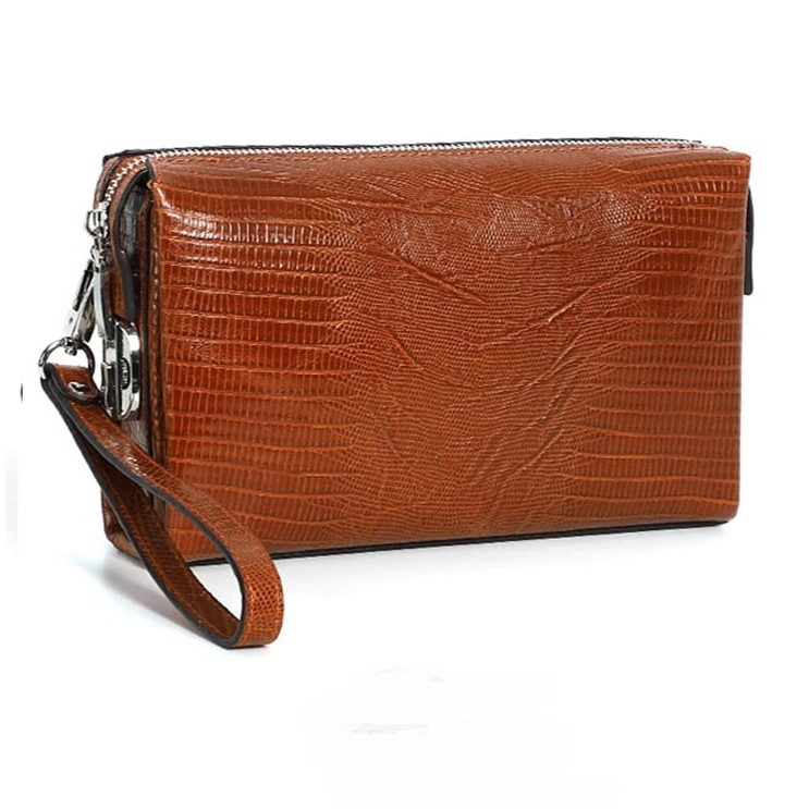 

Мужской кожаный клатч Luensro Рыжий 2900000122383